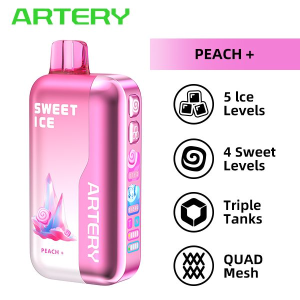 Best Deal Artery CL6 50,000 Puffs Disposable Vape 26mL 5 Pack - Peach+