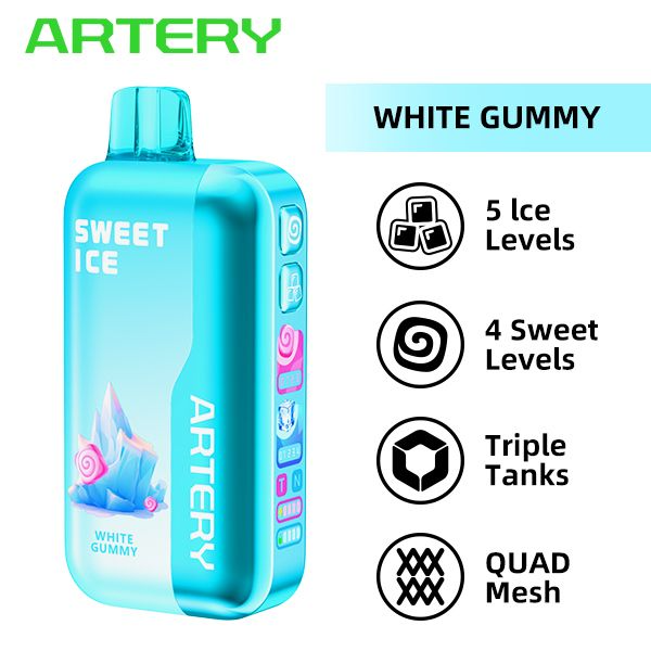 Best Deal Artery CL6 50,000 Puffs Disposable Vape 26mL 5 Pack - White Gummy