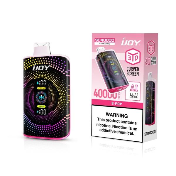 iJoy SD40000 40K Puffs AI Voice Control Disposable 20mL Best Flavor B-Pop