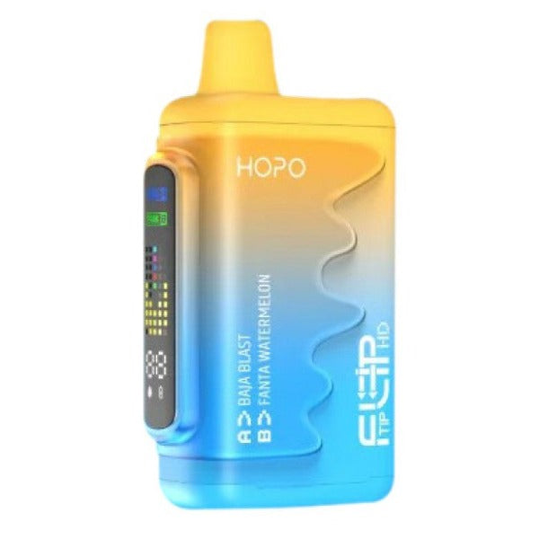 Best Deal HOPO Fliptip HD 16000 Puffs Rechargeable Disposable Vape 20mL Baja Blast / Fanta Watermelon