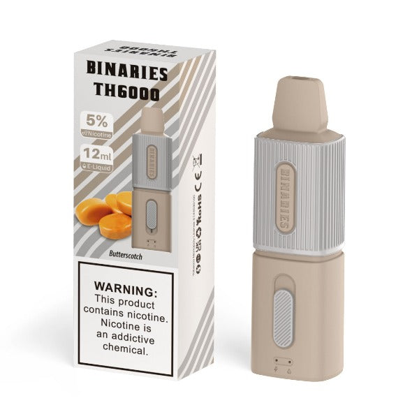 Best Deal HorizonTech Binaries Cabin TH6000 Puffs Disposable Vape 12mL Butterscotch