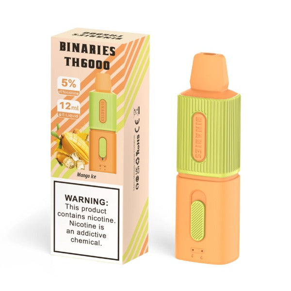 Best Deal HorizonTech Binaries Cabin TH6000 Puffs Disposable Vape 12mL Mango Ice