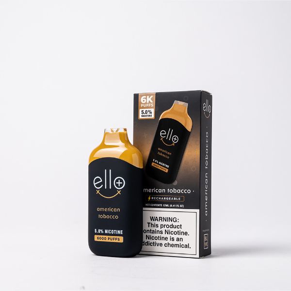 BLVK Ello Plus Disposable Vape Best Flavor American Tobacco