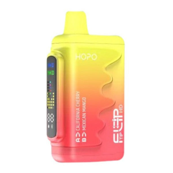 Best Deal HOPO Fliptip HD 16000 Puffs Rechargeable Disposable Vape 20mL California Cherry / Mexican Mango