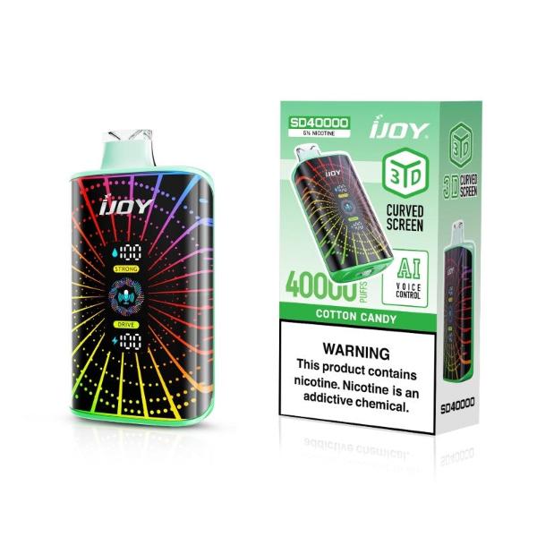 iJoy SD40000 40K Puffs AI Voice Control Disposable 20mL Best Flavor Cotton Candy