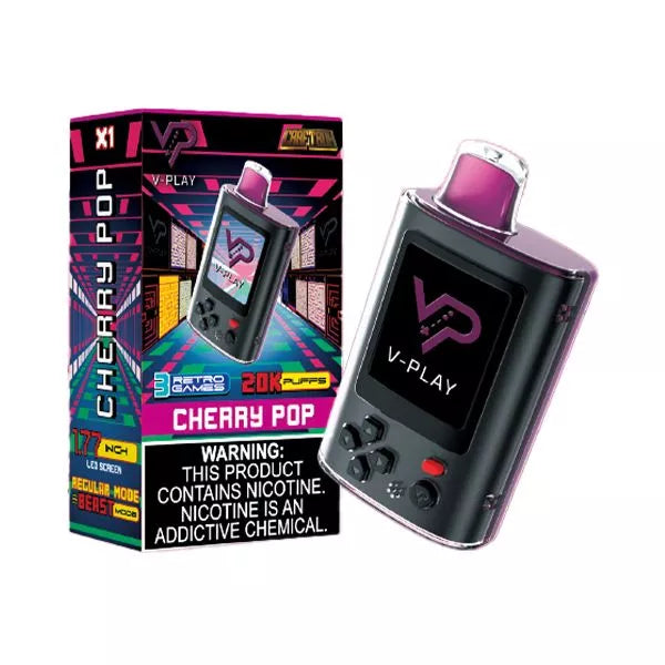Best Deal CraftBox V-Play 20K Puffs Rechargeable Disposable vape 25mL - Cherry pop