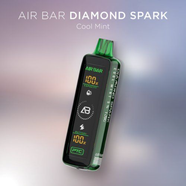 Best Deal Air Bar Diamond Spark 15,000 Puffs Disposable Vape 17ml 5 Pack - Cool Mint