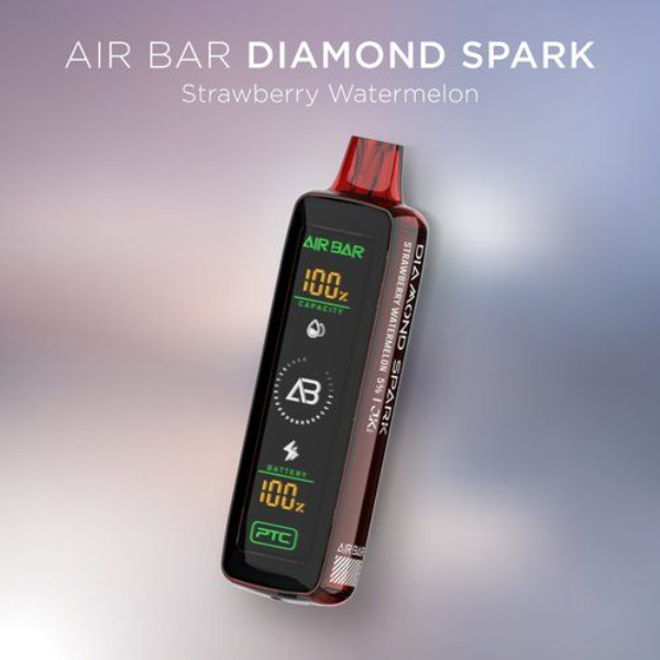 Best Deal Air Bar Diamond Spark 15,000 Puffs Disposable Vape 17ml 5 Pack - Strawberry Watermelon