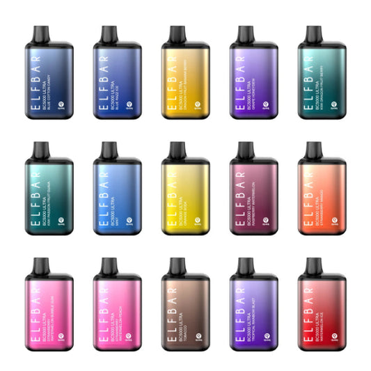 Elf Bar BC5000 5000 Puffs Ultra Rechargeable Vape Disposable 13mL Best Flavors