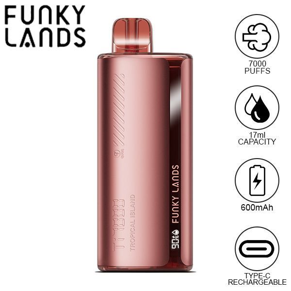 Best Deal Funky Lands Ti7000 Puffs Disposable Vape 12.8mL - Tropical Island