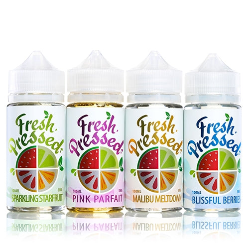 Fresh Pressed E-liquid 100ML Vape Juice Best Flavors Sparkling Starfruit Pink Parfait Malibu Meltdown Blissful Berries