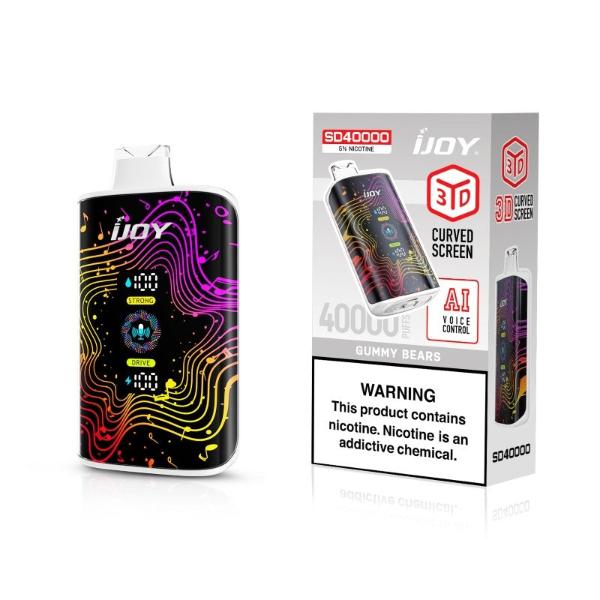 iJoy SD40000 40K Puffs AI Voice Control Disposable 20mL Best Flavor Gummy Bears