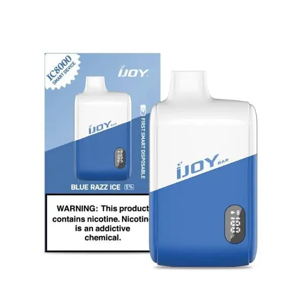 iJoy Bar IC8000 8000 Puffs Rechargeable Disposable Vape 18mL Blue Razz Ice