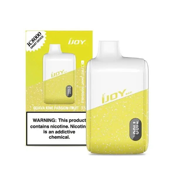 iJoy Bar IC8000 8000 Puffs Rechargeable Disposable Vape 18mL Guava Kiwi Passion Fruit