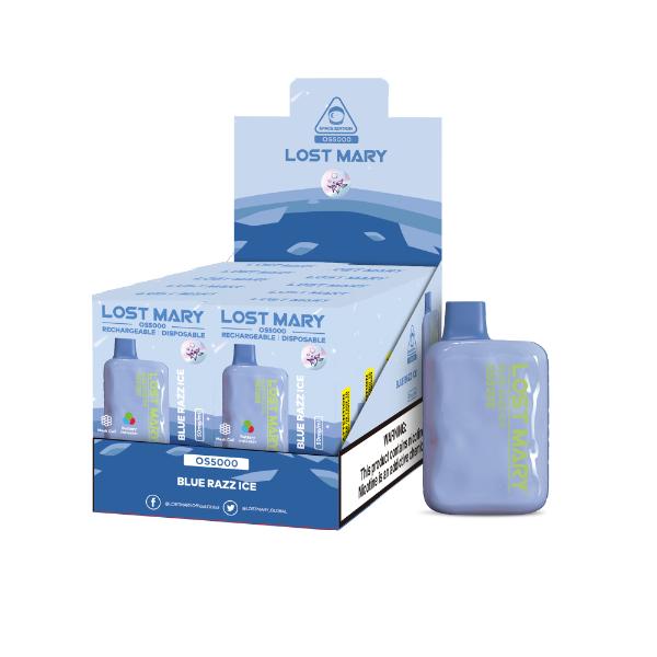 Best Deal Lost Mary OS5000 Disposable Vape by Elf Bar 10-Pack 13mL Blue Razz Ice