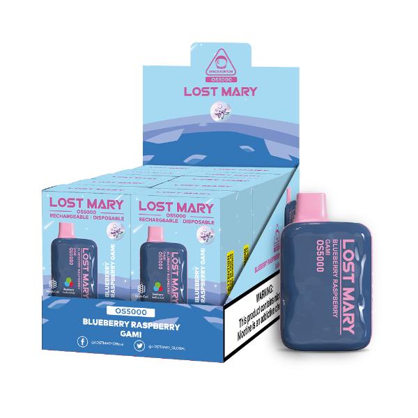 Best Deal Lost Mary OS5000 Disposable Vape by Elf Bar 10-Pack 13mL Blueberry Raspberry Gami