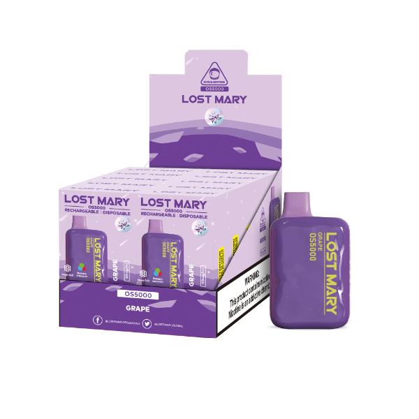Best Deal Lost Mary OS5000 Disposable Vape by Elf Bar 10-Pack 13mL Grape