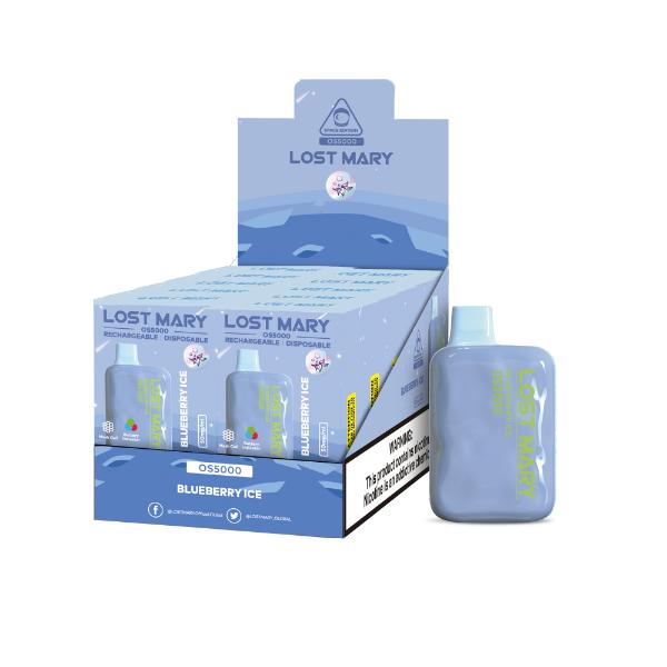 Best Deal Lost Mary OS5000 Disposable Vape by Elf Bar 10-Pack 13mL Blueberry Ice