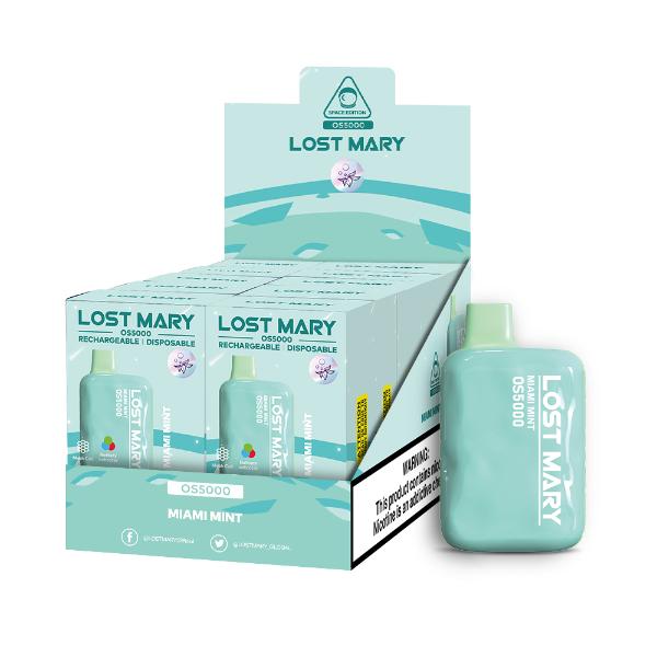 Best Deal Lost Mary OS5000 Disposable Vape by Elf Bar 10-Pack 13mL Miami Mint