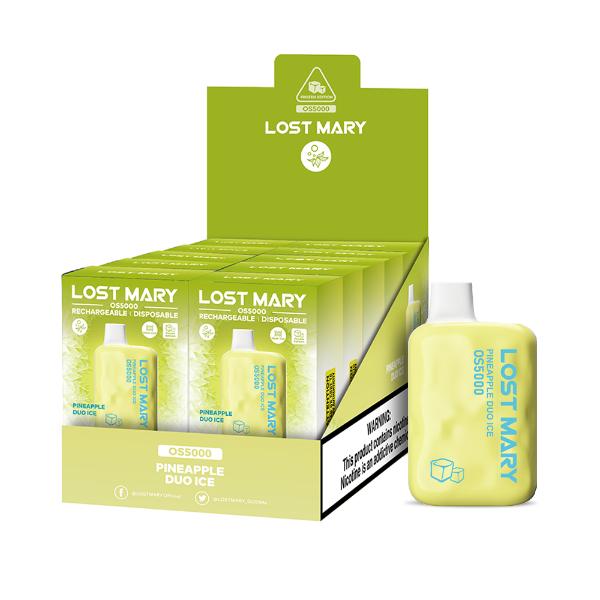 Best Deal Lost Mary OS5000 Disposable Vape by Elf Bar 10-Pack 13mL Pineapple Duo Ice