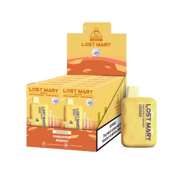 Best Deal Lost Mary OS5000 Disposable Vape by Elf Bar 10-Pack 13mL Pineapple Mango