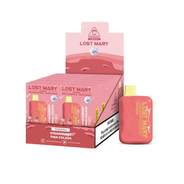 Best Deal Lost Mary OS5000 Disposable Vape by Elf Bar 10-Pack 13mL Strawberry Pina Colada