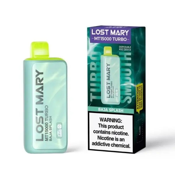 Best Deal Lost Mary MT15000 Turbo 15000 Puffs Rechargeable Disposable 20mL Baja Splash