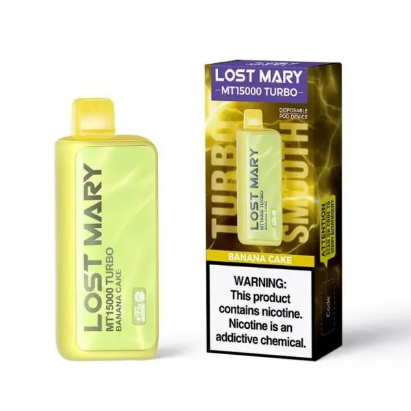 Best Deal Lost Mary MT15000 Turbo 15000 Puffs Rechargeable Disposable 20mL Banana Cake