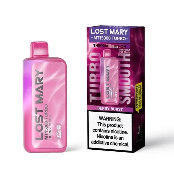 Best Deal Lost Mary MT15000 Turbo 15000 Puffs Rechargeable Disposable 20mL Berry Burst