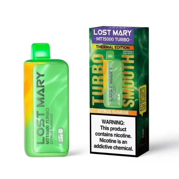 Best Deal Lost Mary MT15000 Turbo 15000 Puffs Rechargeable Disposable 20mL Citrus Sunrise