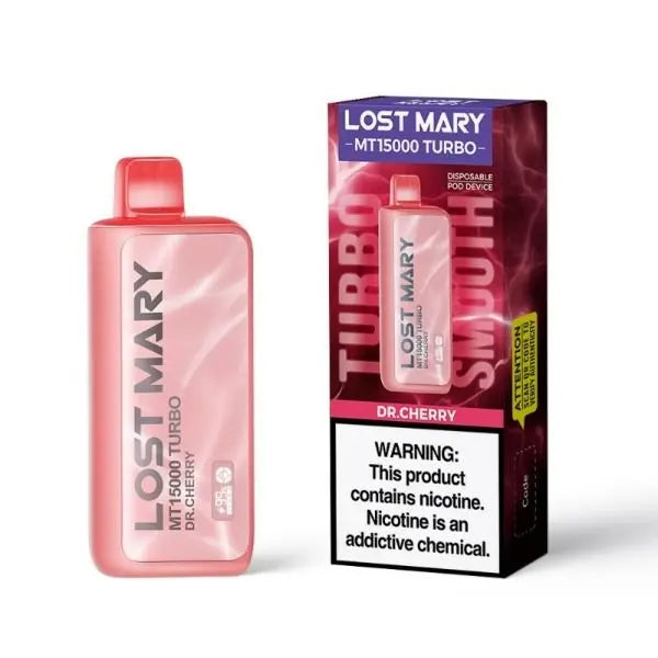 Best Deal Lost Mary MT15000 Turbo 15000 Puffs Rechargeable Disposable 20mL Dr. Cherry