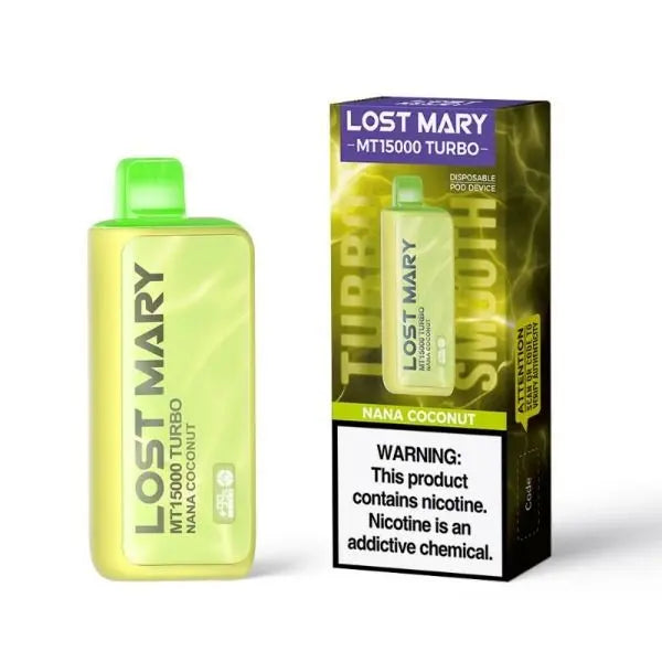 Best Deal Lost Mary MT15000 Turbo 15000 Puffs Rechargeable Disposable 20mL Nana Coconut