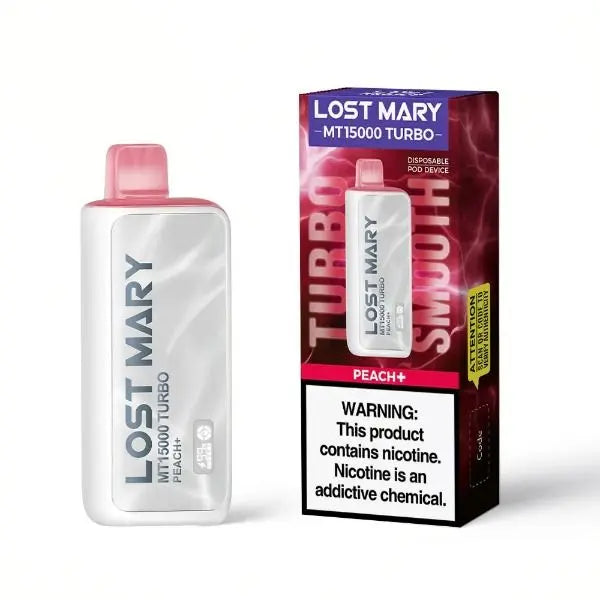Best Deal Lost Mary MT15000 Turbo 15000 Puffs Rechargeable Disposable 20mL Peach+