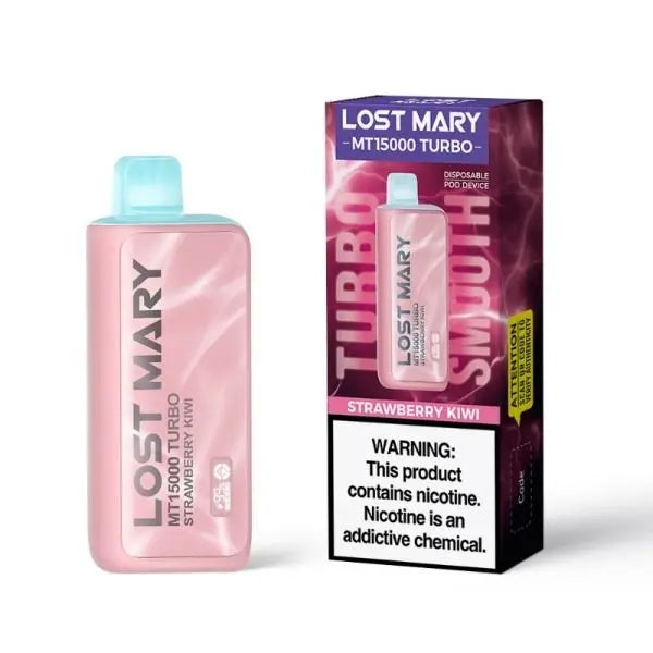 Best Deal Lost Mary MT15000 Turbo 15000 Puffs Rechargeable Disposable 20mL Strawberry Kiwi