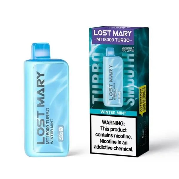 Best Deal Lost Mary MT15000 Turbo 15000 Puffs Rechargeable Disposable 20mL Winter Mint