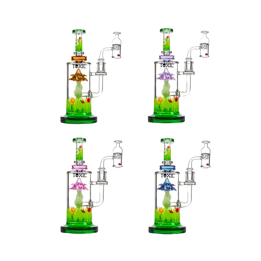 MKGlass TX89 Toxic Wild Flower Water Pipe Kit