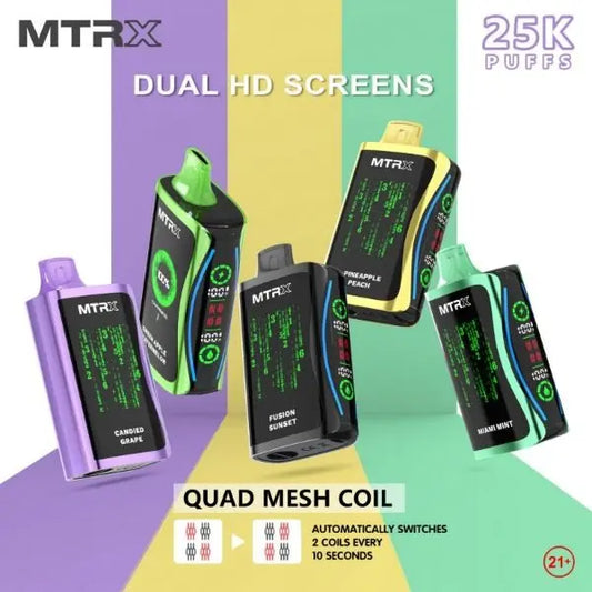 MTRX MX 25000 Rechargeable Disposable Vape 20mL 5 Pack