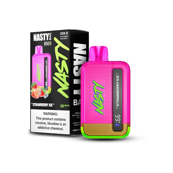 Nasty Bar by Nasty Juice 8500 Puffs Disposable Vape 17mL Best Flavor Strawberry Ice