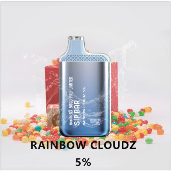 Exotic Sip Bar SX 5000 Puffs Disposable Vape Best flavors - Rainbow Cloudz