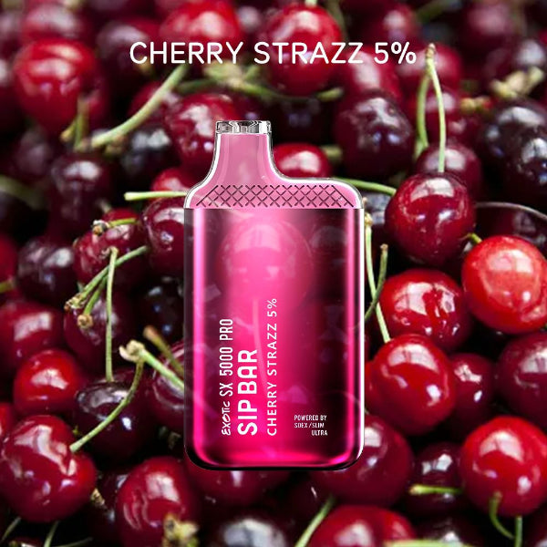 Exotic Sip Bar SX 5000 Puffs Disposable Vape Best flavors - Cherry Strazz