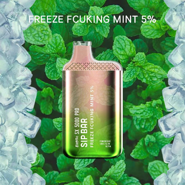 Exotic Sip Bar SX 5000 Puffs Disposable Vape Best flavors - Freeze Fcuking Mint