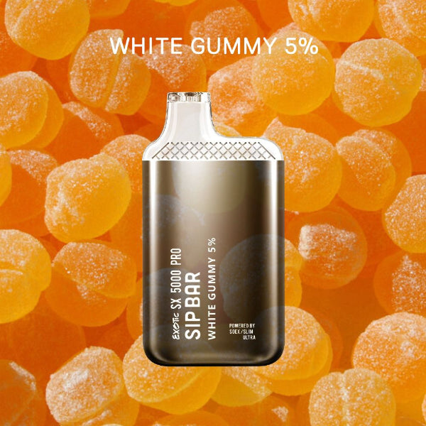 Exotic Sip Bar SX 5000 Puffs Disposable Vape Best flavors - White Gummy