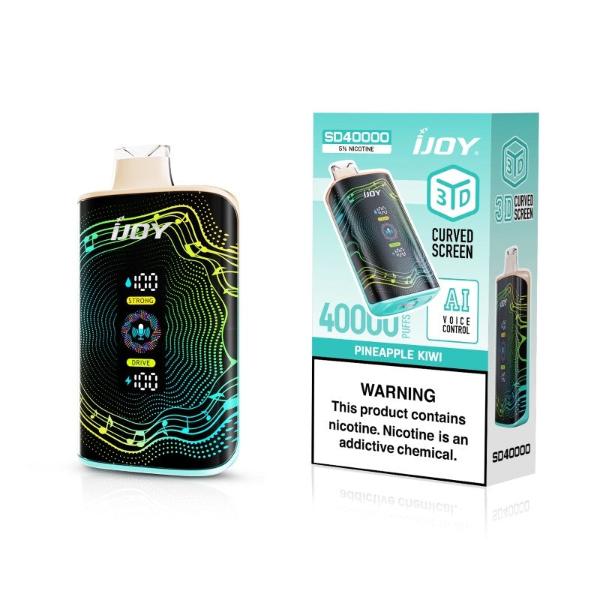 iJoy SD40000 40K Puffs AI Voice Control Disposable 20mL Best Flavor Pineapple Kiwi