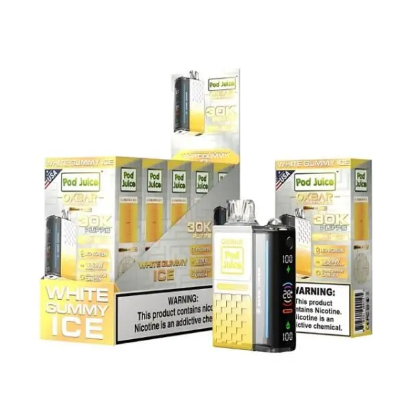 Best Deal OXBAR x Pod Juice Magic Maze 2.0 30k Puffs Rechargeable Disposable 13mL White Gummy Ice