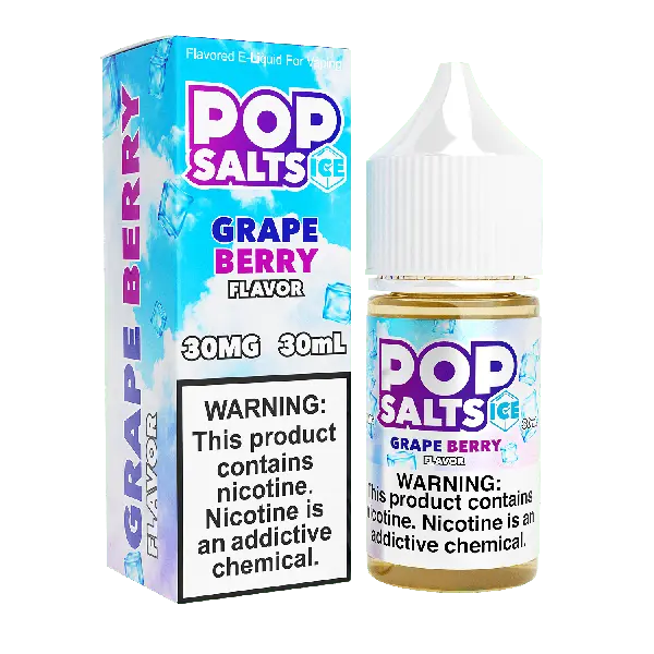 Best Deal Pop Salts E-Liquid 30mL Salt Nic Grape Berry Ice