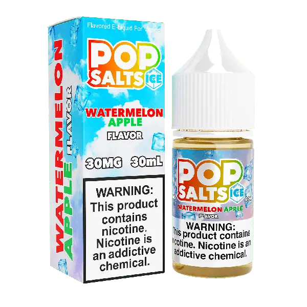 Best Deal Pop Salts E-Liquid 30mL Salt Nic Watermelon Apple Ice