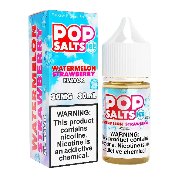 Best Deal Pop Salts E-Liquid 30mL Salt Nic Watermelon Strawberry Ice