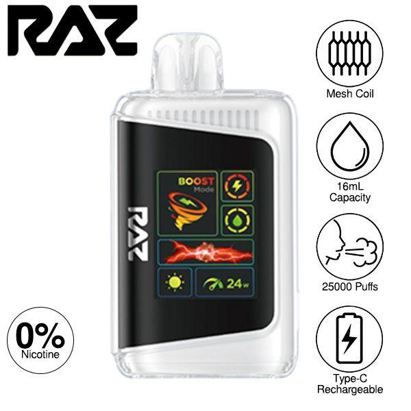 Best Deal Raz LTX Zero 25000 Disposable Vape 16mL - New York Mint