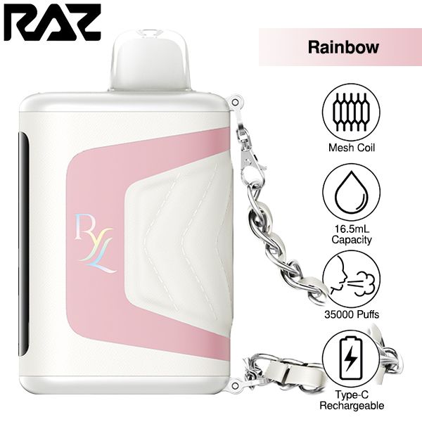 Best Deal RAZ RYL Classic 35,000 Puff Disposable 16.5mL (Pack of 5) - Rainbow