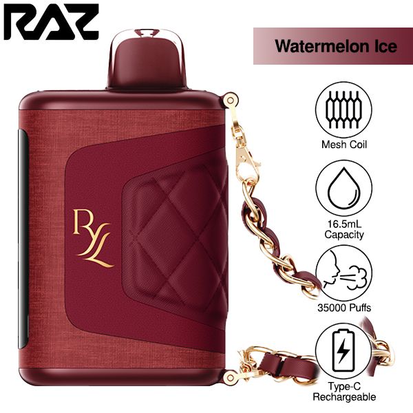 Best Deal RAZ RYL Classic 35,000 Puff Disposable 16.5mL (Pack of 5) - Watermelon Ice